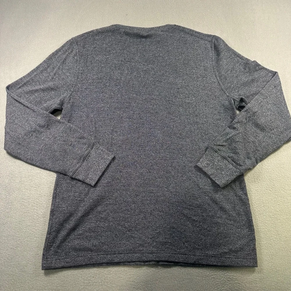 Banana Republic Mens Large Navy Blue Heather Long Sleeve Crewneck Pullover Top